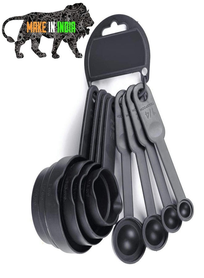 توب هافين طقم أكواب وملاعق قياس من توبهافن، 8 قطع، أسود - Image 1